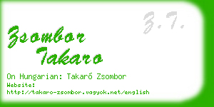 zsombor takaro business card