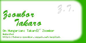 zsombor takaro business card